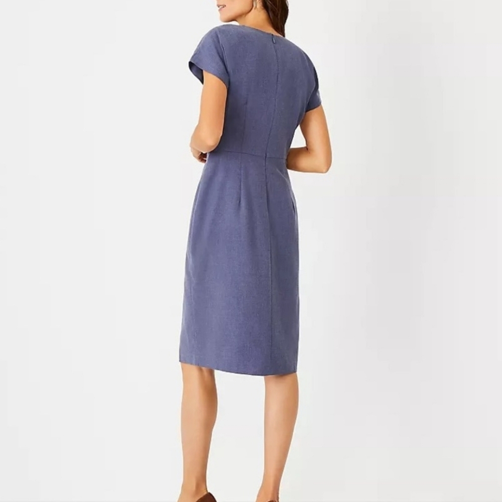 ☆Ann Taylor Blue Sheath Dress☆ - Picture 3 of 6